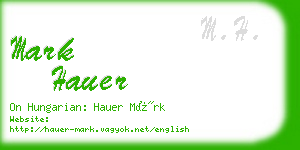 mark hauer business card